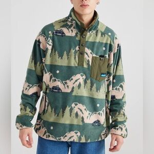 KAVU Teannaway Mock Neck High Pile Fleece Sweatshirt